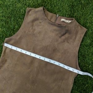 Suede shift dress
